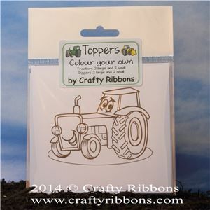 Tractor Digger Toppers - colour your own